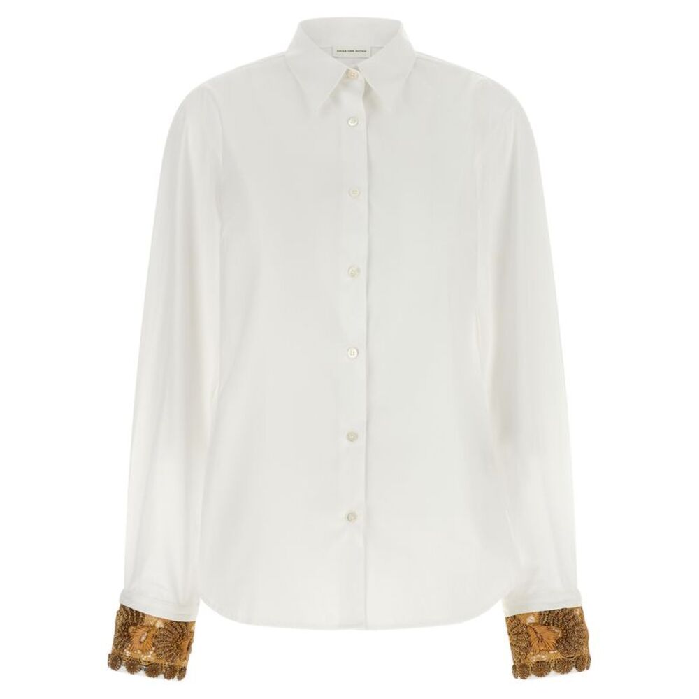 Dries Van Noten Women Shirt With Embroidered Cuffs
